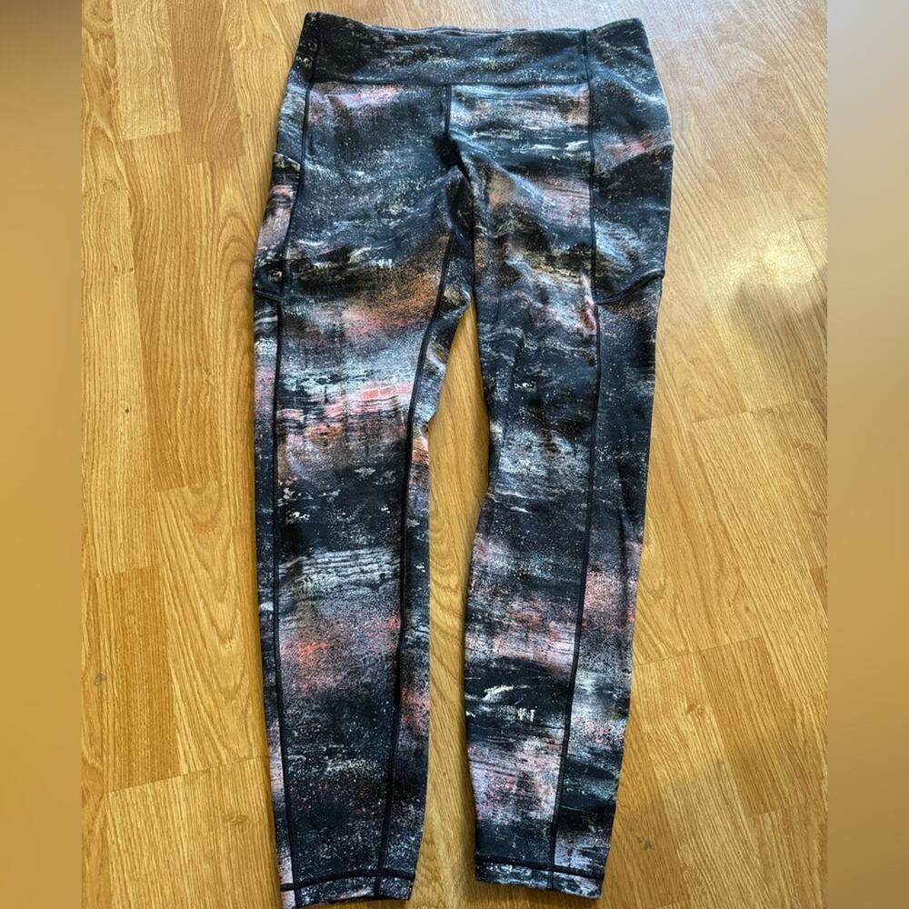 Lululemon Speed Up Tight *28" Azurite Poppy Coral Multi